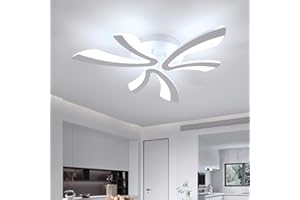 Lumiup LED Ceiling Light, 3-Head V-Shaped LED Ceiling Light Fixture, 6500K Cool White Modern Ceiling Light for Living Room, Bedroom, Kitchen, Balcony