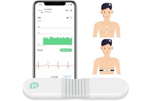 ViATOM Monitor de Ritmo Cardíaco Cinturón Torácico, Bluetooth Ant+, Monitor de ECG con Cojinetes de Ejercicio, Se Puede Usar 