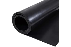 PRESTIGE FLOOR MATS LTD Prestige Mats - 0.5m x 1.5m, Black Rubber Matting - Indoor & Outdoor Use - 3mm - Non-Slip Smooth Design - Ideal for Garage, Vans, Gym, Warehouse