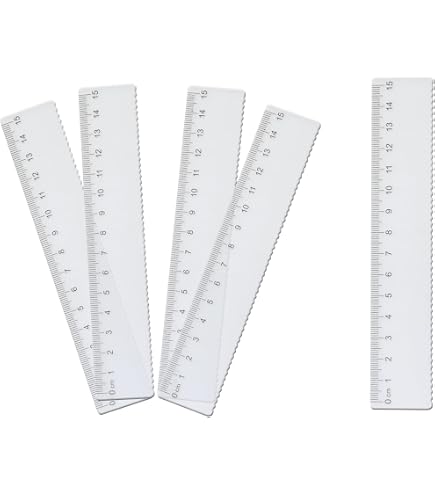 Set 8 Righelli Trasparenti 15 Cm E 30 Cm – Scala Metrica E Pollici In Plastica Flessibile Per Scuola E Ufficio