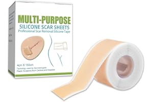 FONCBIEN Parches Cicatrizantes de Gel, Silicona para Cicatrices Silicona Cicatrizantes para Cicatrices, Incisiones Quirúrgicas Quemadura, Queloide (4X150 CM)