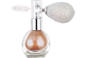 GL-Turelifes Highlighter Loose Powder Spray Glitter Powder Spray Shimmer Sparkle Powder Makeup Spray for Hair Face Body Cosmetic (#4 Bronze)