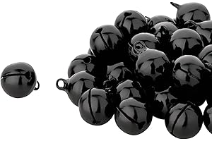 Kleenes Traumhandel 100 Laute Schwarze Glöckchen Schellen mit Öse - ca. 17x13 mm - Aus Kupfer