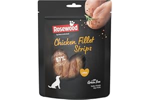 Rosewood Pets Unlimited Chicken Fillet Strips for Dogs, Large, Grain Free, High Protein Meaty Dog Treats - 150g (1 Pack)