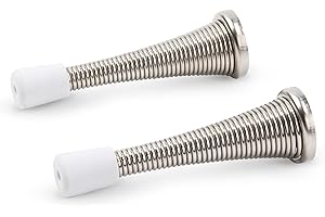 HASWARE 2 szt. sprężynowy ogranicznik do drzwi, ochraniacz na ścianę, gumowy korek ze śrubami i płytą podstawy