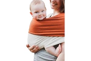 VBATTY Mama's Bonding Comforter, Baby Wraps Carrier - Mama’s Bonding Comforter, Baby Wraps Carrier Original Stretchy Infant Sling, Hassle-Free, Easy to Wear and Wrap Baby Sling (Orange)