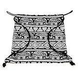 Turnbeutel Gym Bag Tasche,Buself Turnbeutel Sportbeutel Tasche Bag Jute-Beutel (Schwarz-Weiss) - 