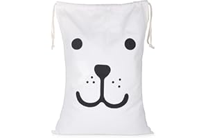 Fyore Sac Panier à Linge Sale ou Propre Pliant Ultra Capacité Respirant pour Ranger Vêtements Jouets à la Maison 65x45cm (Smiley)