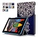 Produktbild Meimeiwu Ultra Dünn Tri-Fold Smart-Muschel hochwertiges PU Leder Ultra Schlank Superleicht Ständer Shell Cover Schutzhülle Etui Tasche für Lenovo Tab3 7 TB3-730F - Flower Rattan
