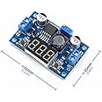 QEBIDUL LM2596S DC-DC Buck Converter DIY 4-40V to 1.25-37V Step-Down Regulator Power Module Volt Stabilizer with LED Voltmeter Display LM2596 With LED Blue LM2596