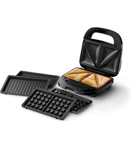 ZEEGMA ROTEE CHEF EASY Sandwichera Multifunción 750 W 5 en 1, para Tostar Pan Gofres Bocadillos Galletas Grill, Tostadora de Pan, Placas Antiadherentes Protección Contra Sobrecalentamiento ZEEGMA ROTEE CHEF EASY Sandwichera Multifunción 750 W 5 en 1, para Tostar Pan Gofres Bocadillos Galletas Grill, Tostadora de Pan, Placas Antiadherentes Protección Contra Sobrecalentamiento