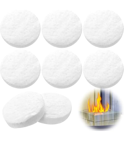 8 Stück Keramikwolle-Dochte Für Bio-Ethanol-Kamine - 12x8 Zoll (ca. 30x20 Cm), Hochtemperaturbeständig, Sicherer Ersatz