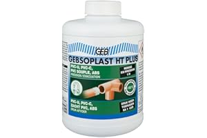 GEBSOPLAST HT PLUS colle pour tous les PVC souple, rigide et ABS, pression et évacuation, contact eau potable - Pot 250ml