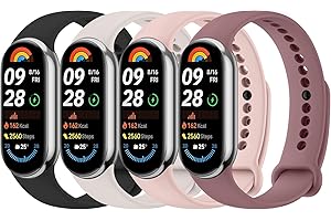 YLK 4 Pièces Bracelets Compatibles avec Xiaomi Smart Band 10/9/8, Bracelets Sportifs Colorés, Souples et Respirants, à Dégagement Rapide pour Xiaomi Smart Band 10/9/8