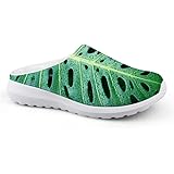 Lolyze Special 3D Slipper, palmblad-patroon, tuinklompen, pannen, zomer, strand, ademend, pantoffels met antislip, zachte zoo