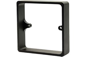 ALCHEMY COLLECTIVES 1-Gang 20mm Black Single Socket Spacer - Wall Box Extender for Light Switches or Sockets