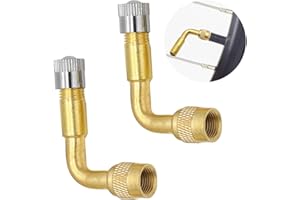 HJDJBD 2 Stück 90 Grad Ventilverlängerung,Autoventil Adapter,Ventiladapter Winkel,Winkelventil Motorrad,Autoventilationen,Ventil Verlängerung,Fahrradventil,Perfekt für Auto,Motorrad,Fahrrad Und Scooter