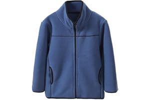 JFAN Giacca Invernale Bambini con Doppio in Pile Polare Giacca Ragazzi Felpa con Zip Caldo e ispessito Giubbotto Bambino Invernale 8-12