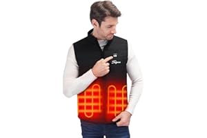 Telguua Beheizte Weste mit Powerbank, Herren Heizweste Beheizbare Westen, Softshell Heizbare Weste Wärmeweste Daunenweste Wärmende Weste mit Akku 10000mAh 5V für Outdoor-Sportarten