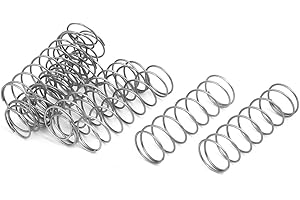 UXCELL sourcing map Ressort de Compression 0.8mmx14mmx45mm 304 Acier Inoxydable Argenté 10pcs