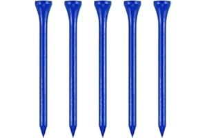 Zivisk Golf Tees Madera,Tees de Golf 38mm/ 70mm/ 83mm Paquete de 100 Tees de Madera bambú - Blanco, Rojo, Azul, Color Natural, Negro, Rosa
