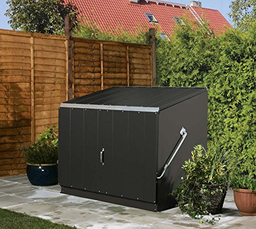 Trimetals Gerätebox, Aufbewahrungsbox, Multifunktionsbox, Fahrradbox Stowaway Anthrazit 138x89x113 cm (LxBxH); Multibox aus verzinktem Stahl - 5