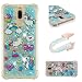 Produktbild Huawei Mate 10 Lite Hülle Glitzer Flüssig, E-Mandala Spark Bling Shining Liquid Glitter Case Cover Handyhülle Schutzhülle für Huawei Mate 10 Lite Transparent mit Muster Katze Einhorn Cat Unicorn Blau Durchsichtig Tasche TPU Silikon Rande Bumper Stoßfest Kratzfeste Shockproof Hardcase Etui Schale