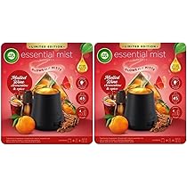 2 x Air Wick Essential Oil Mist Kit, Diffuser & Refill - Mulled