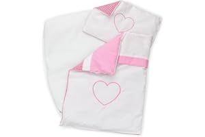 New Classic Toys Pink Baby Doll Bedding Set, Toddlers First Doll Pram for One Year Old