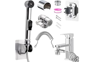 MILIWAN Doccetta per Bidet Doccetta per Lavandino Kit Include Spruzzatore per WC, Deviatore per Rubinetto, Tubo Doccia Estensibile 2m, Perfetto per Igiene Personale Doccia Bagno WC