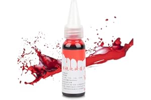 SONEW Fiesta de Halloween Sangre Falsa, Cicatrices de Heridas Realistas Maquillaje de Fantasía de Zombis Sangre Falsa para Teatro y Disfraces(30ml)