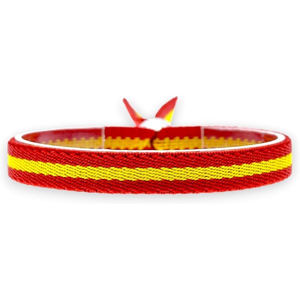 BDM Spain Flag Fabric Bracelet With Adjustable Clasp, Car Hanger, Width 10 Mm (1 Unit