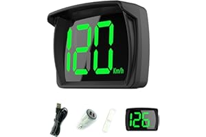 Shkalacar HUD per Auto, Headup Display KM/H mph Tachimetro Digitale GPS Con Caratteri Grandi a LED per Auto, Camion, SUV, Moto