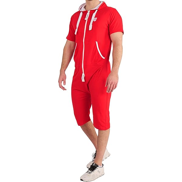 Jumpsuit Herren Oversized - Leinen Overall Mit Reißverschluss