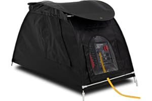 Coverify Inverter Zeltabdeckung während des Laufens, Wasserdichte Tragbare Allwetterschutz Generator Draussen Abdeckung für die meisten 1000-5500 Watt Inverter Generatoren (90 * 50 * 58cm, Schwarz)
