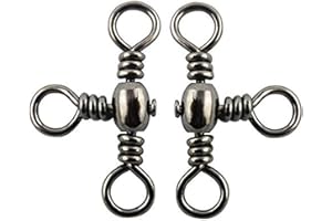 JSHANMEI 100Pcs/Lot Fishing Barrel 3 Way Swivels Crossline Rig Swivels Kit Fishing Lure Connector Fishing Tackle Set