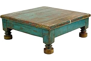 GURU SHOP Mały stół, stolik na kwiaty, stolik kawowy, stolik pomocniczy, stolik kawowy – model 14, wielokolorowy, 17 x 48 x 48 cm, stoliki kawowe i podłogowe