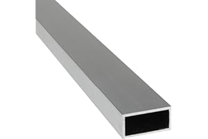METALXACT Tube rectangulaire en aluminium, AlMgSi0,5, EN AW-6060, nu/brut, 80 x 30 x 3 mm, longueur : 1 000 mm ± 5 mm