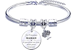 FGHJK Fete des Meres Cadeau Fete des Meres Cadeau Maman Fille Bracelet Maman Fille Cadeau Anniversaire Maman Fille Cadeau Maman Fille Original Cadeau pour Maman Fille Cadeau Maman pas cher