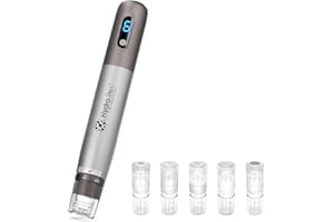 ‎BESTAUTY Hydra. Pen H3 Microneedling Pen Automatische Auftragung von Serum, Kabellos Derma Pen mit 5 Typen Ersatzpatronen für Gesicht, Körper, Haarwachstum Hautpflege, Fit Zu Hause & Unterwegs