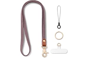 ‎MORSUNBELA MORSUNBELA Schlüsselanhänger Band Lang Schlüsselband zum Umhängen Lanyard Schlüsselband Mauve