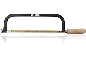 Augusta-Heckenrose Metallsäge-Bogen nach DIN 6437 300mm I Stabile Eisensäge mit HSS-Sägeblatt mit Feinstverzahnung I Schnelles Sägen in allen Metallen