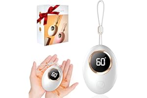 Boloshine Scaldamani Elettrico, 3000mAh Scaldamani Ricaricabile, Portatile Scaldamani Tascabile Riutilizzabile con 3 Livelli di Calore, Regalo in Inverno per Casa Esterno Campeggio