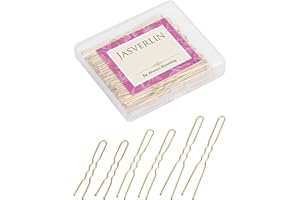 JASVERLIN Pin de pelo rubio en forma de U para moños, mini alfileres grandes para mujeres y niñas, peinados de boda, accesorios, surtido de tamaños, 150 piezas