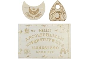 zalati Ouija Spirit Board Tarotkortställ Set Träsnidad Informationstavla med Planchette Tillverkad av Poppelträ