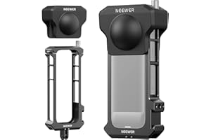 NEEWER X4 Action Camera Cage, Custodia Protettiva con Dita Pieghevoli Compatibile con Insta360 X4, Rig Video con Telaio in Lega di Alluminio con Copriobiettivo, Nessun Assemblaggio Richiesto, AC010