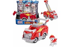 Paw Patrol Pojazdy Rescue Knights Deluxe samochody z figurkami do zabawy, figurka: Marshall