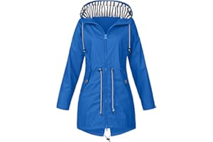 TTorju Raincoat for Women Rain Jackets Lightweight Waterproof Rain Jackets Outdoor Raincoat Windbreaker Waterproof Windproof Coat with Hood Ladies Jackets