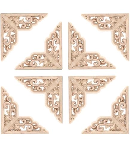 Decalcomanie for intaglio del legno, Appliques for mobili intagliati in legno, Rose Vintage Flora Applique in legno intagliato Decalcomanie for intaglio in legno Decalcomanie for mobili Porta dell'arm