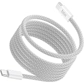 Bix T4CC 65W USB-C to USB-C Manyetik Tasarımlı &Ouml;rg&uuml;l&uuml; Hızlı Şarj ve Data Kablosu 1 Metre (Beyaz)